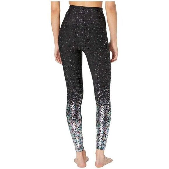 BEYOND YOGA Alloy Rainbow Ombre High Waisted Speckled Midi Legging USA SIZE XS - Picture 3 of 15